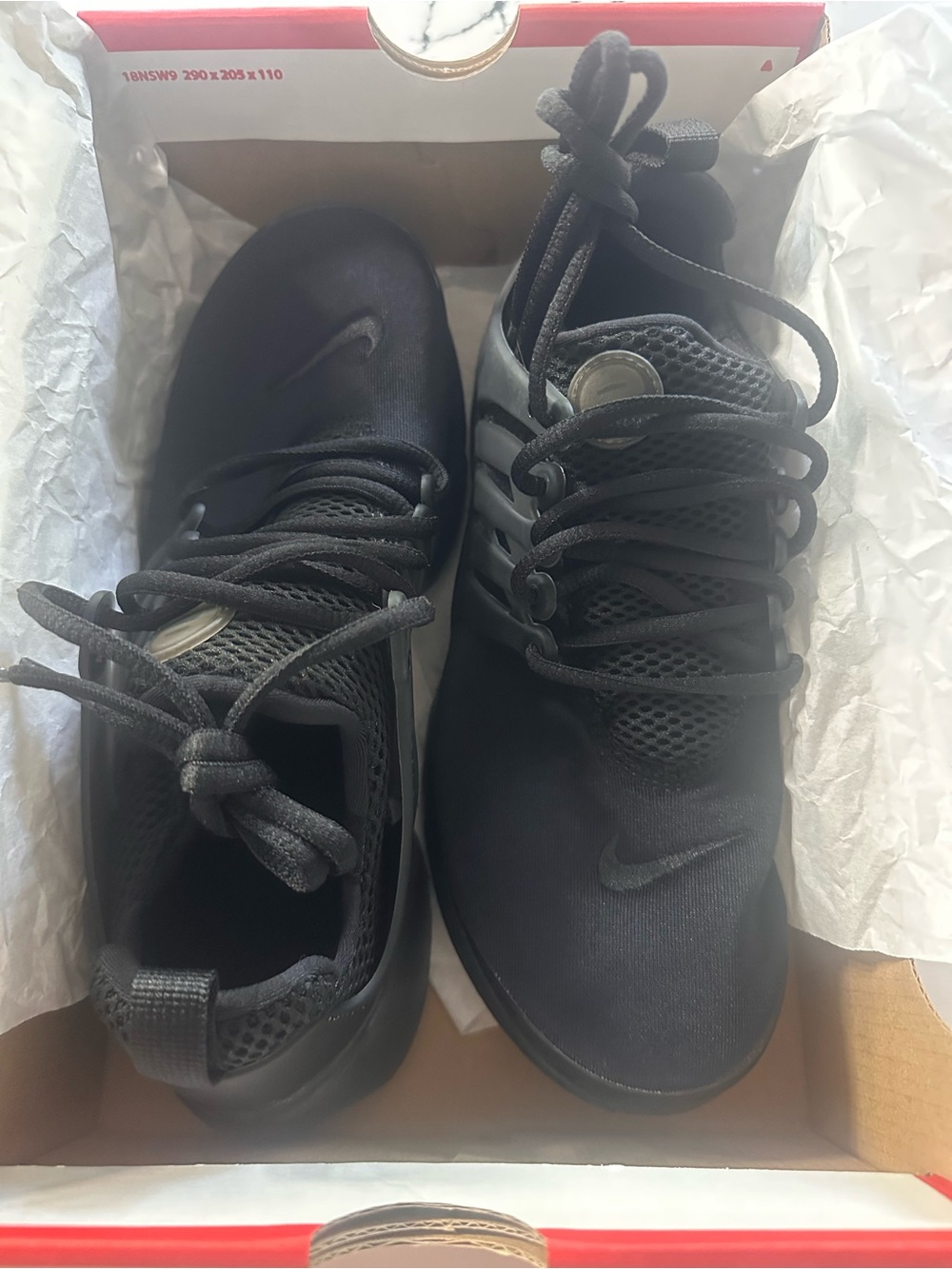 Nike Presto Boy's/Youth Running Shoes , Size 7Y, Black/Black - Picture 14 of 15